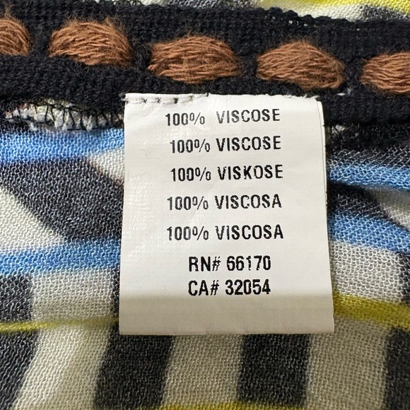 Anthropologie Conditions apply Colorful Geometric Women's Boho Top Size Medium - Picture 7 of 8